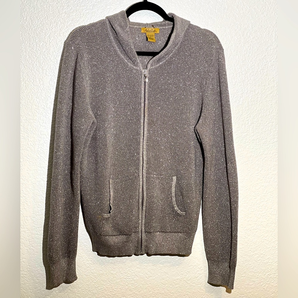 PECK & PECK Weekend Zip Hoodie Sweater Jacket Sz XL